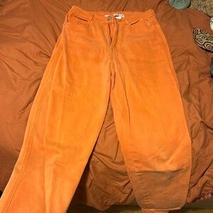 High rise orange pants